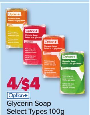 PharmaChoice Option+ glycerin soap offer