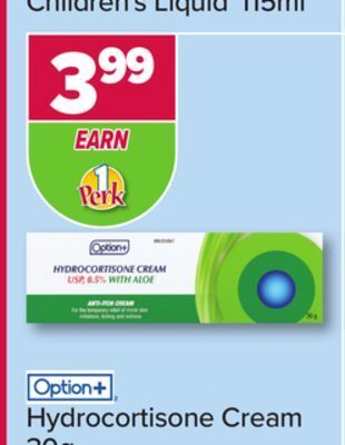 PharmaChoice Option+ hydrocortisone cream offer