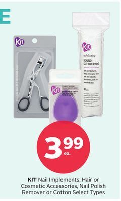 Rexall Kit nail implements, hair or cosmetic accessories, nail polish remover or cotton offer