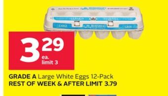 Rexall Grade a large white eggs offer