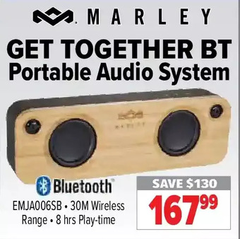 2001 Audio Video Marley portable audio system offer