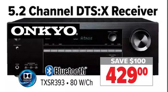 2001 Audio Video Onkyo 5.2 channel dts:x receiver offer