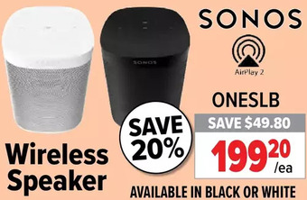 2001 Audio Video Sonos wireless speaker offer