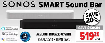 2001 Audio Video Sonos smart sound bar offer