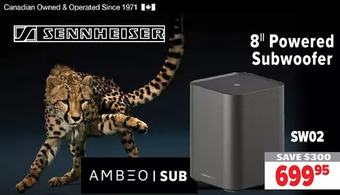 2001 Audio Video Sennheiser 8 powered subwoofer offer