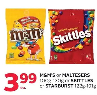 Rexall M&m's or maltesers or skittles or starburst offer