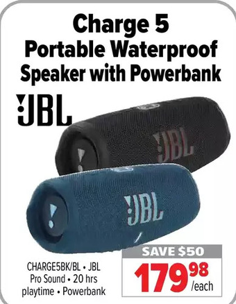 2001 Audio Video Jbl charge 5 portable waterproof speaker with powerbank offer