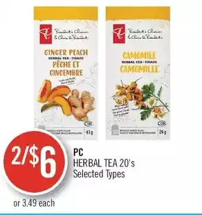Shoppers Drug Mart Pc herbal tea offer