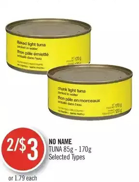 Shoppers Drug Mart No name tuna offer