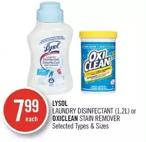 Shoppers Drug Mart Lysol laundry disinfectant or oxiclean stain remover offer