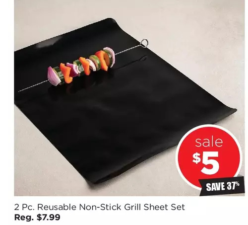 Kitchen Stuff Plus 2 pc. reusable non-stick grill sheet set offer