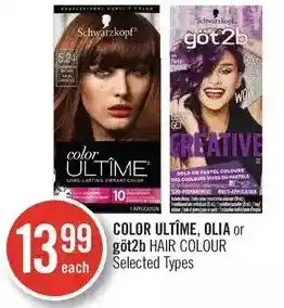 Shoppers Drug Mart Color ultîme, olia or göt2b hair colour offer