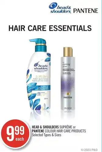 Shoppers Drug Mart Head & shoulders supreme or pantene colour hair care products offer