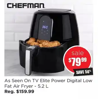 Kitchen Stuff Plus Chefman as seen on tv elite power digital low fat air fryer offer