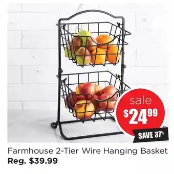 Kitchen Stuff Plus Farmhouse 2-tier wire ihanging basket offer