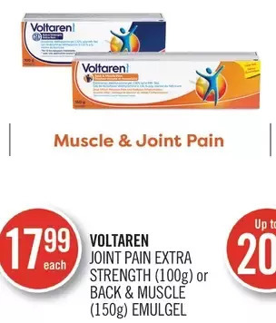 Shoppers Drug Mart Voltaren joint pain extra strength or back & muscle emulgel offer