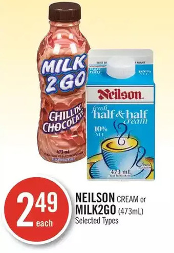 Shoppers Drug Mart Neilson cream or milk2go offer