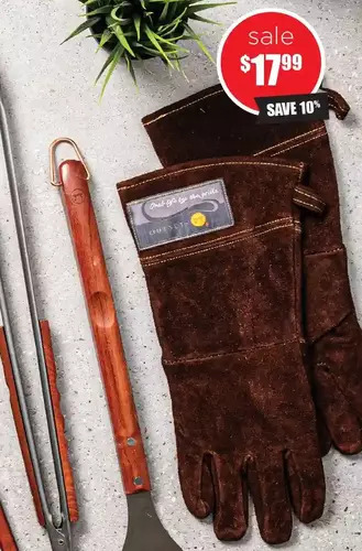 Kitchen Stuff Plus 2 pc. bbq leather glove set offer