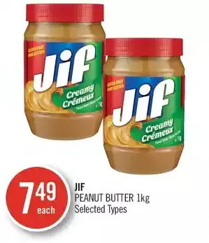 Shoppers Drug Mart Jif peanut butter offer