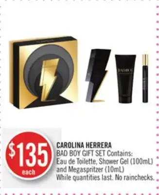Shoppers Drug Mart Carolina herrera bad boy gift set offer