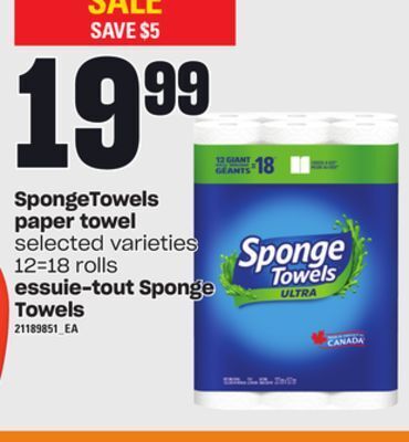 Independent City Market Essuie-tout sponge towels, 12=18 rolls offer