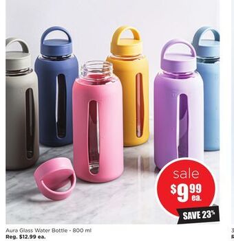 Kitchen Stuff Plus Aura glass water bottle 800 ml offer