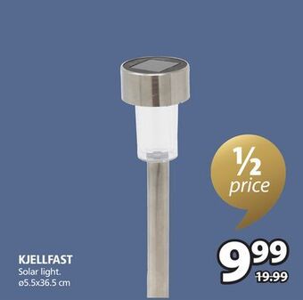 JYSK Kjellfast solar light offer