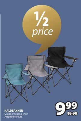 JYSK Haldbakken outdoor folding chair offer