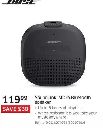 The Source Bose soundlink micro bluetooth speaker offer