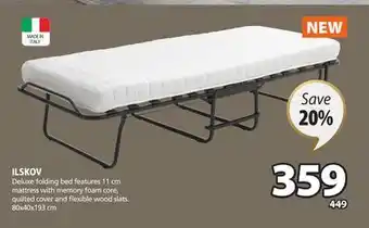 JYSK Ilskov folding guest cot offer