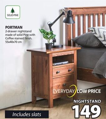 JYSK Portman nightstand offer