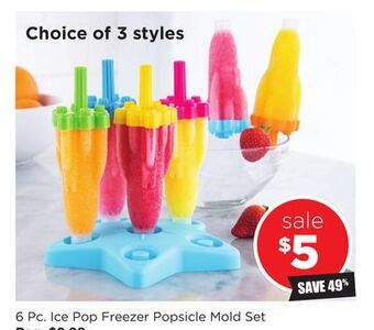 Kitchen Stuff Plus 6 pc. ice pop freezer popsicle mold set offer