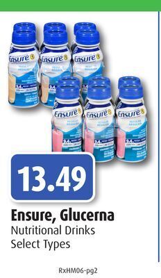 RxHealthMed Ensure, glucerna nutritional drinks offer