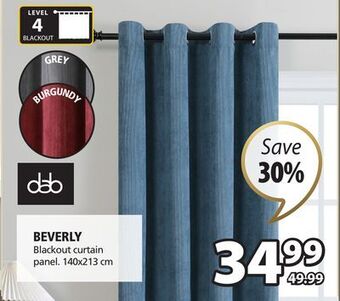 JYSK Beverly blackout curtain panel offer