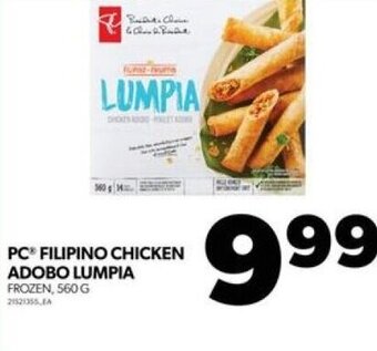 Real Canadian Superstore PC FILIPINO CHICKEN ADOBO LUMPIA FROZEN, 560 G offer