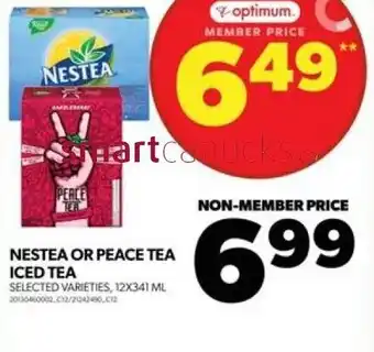 Real Canadian Superstore NESTEA OR PEACE TEA ICED TEA 12 x 341mL offer