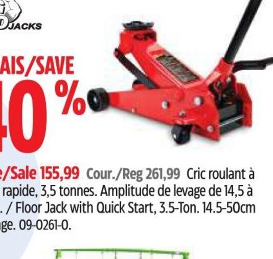 Floor Jack with Quick Start.3.5Ton.14.550cm lift range offer at