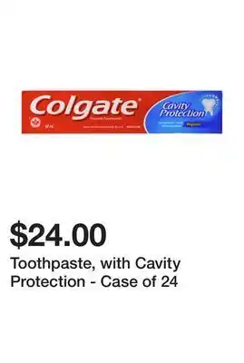 Dollarama Toothpaste, with cavity protection - case of 24 offer