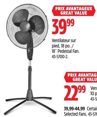 Canadian Tire 18" PEDESTAL FAN offer