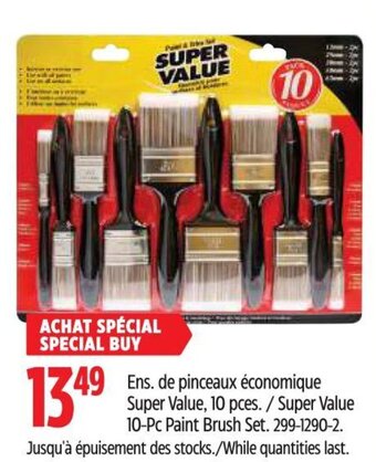 Canadian Tire Super Value 10-Pc Paint Brush Set. offer