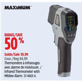 Canadian Tire MAXIMUM Infrared Thermometer with Mildew Alarm. offer