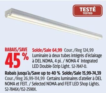Canadian Tire NOMA 4* Integrated LED Double-Strip Light. offer