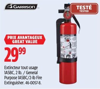 Canadian Tire GARRISON General Purpose 1A5BC/2-lb Fire Extinguisher. offer