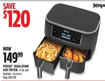 Canadian Tire FOODI™ DUALZONE AIR FRYER. 4-qt per basket. 43-0736-8. offer