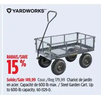 Canadian Tire YARDWORKS Steel Garden Cart. Up to 600-lb capacity. offer