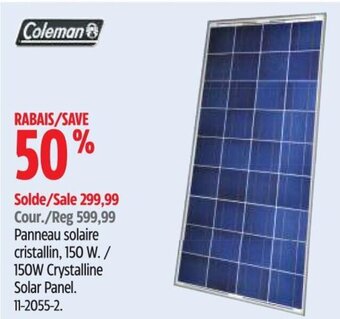 Canadian Tire Coleman 150W Crystalline Solar Panel. offer