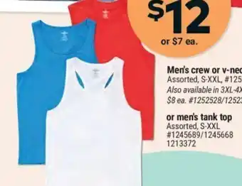 Giant Tiger Men's tank top Assorted, S-XXL #1245689/1245668 offer