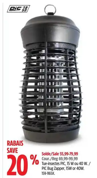 Canadian Tire PIC Bug Zapper, 15W or 40W. offer
