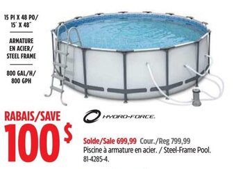 Canadian Tire HYDRO-FORCE. Steel-Frame Pool. offer