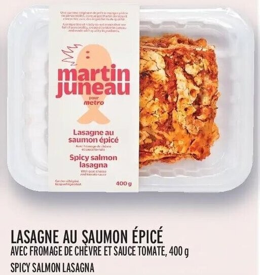 Metro LASAGNE AU SAUMON ÉPICÉ AVEC FROMAGE DE CHÈVRE ET SAUCE TOMATE, 400 g offer